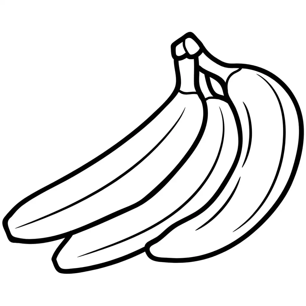 banana para colorir