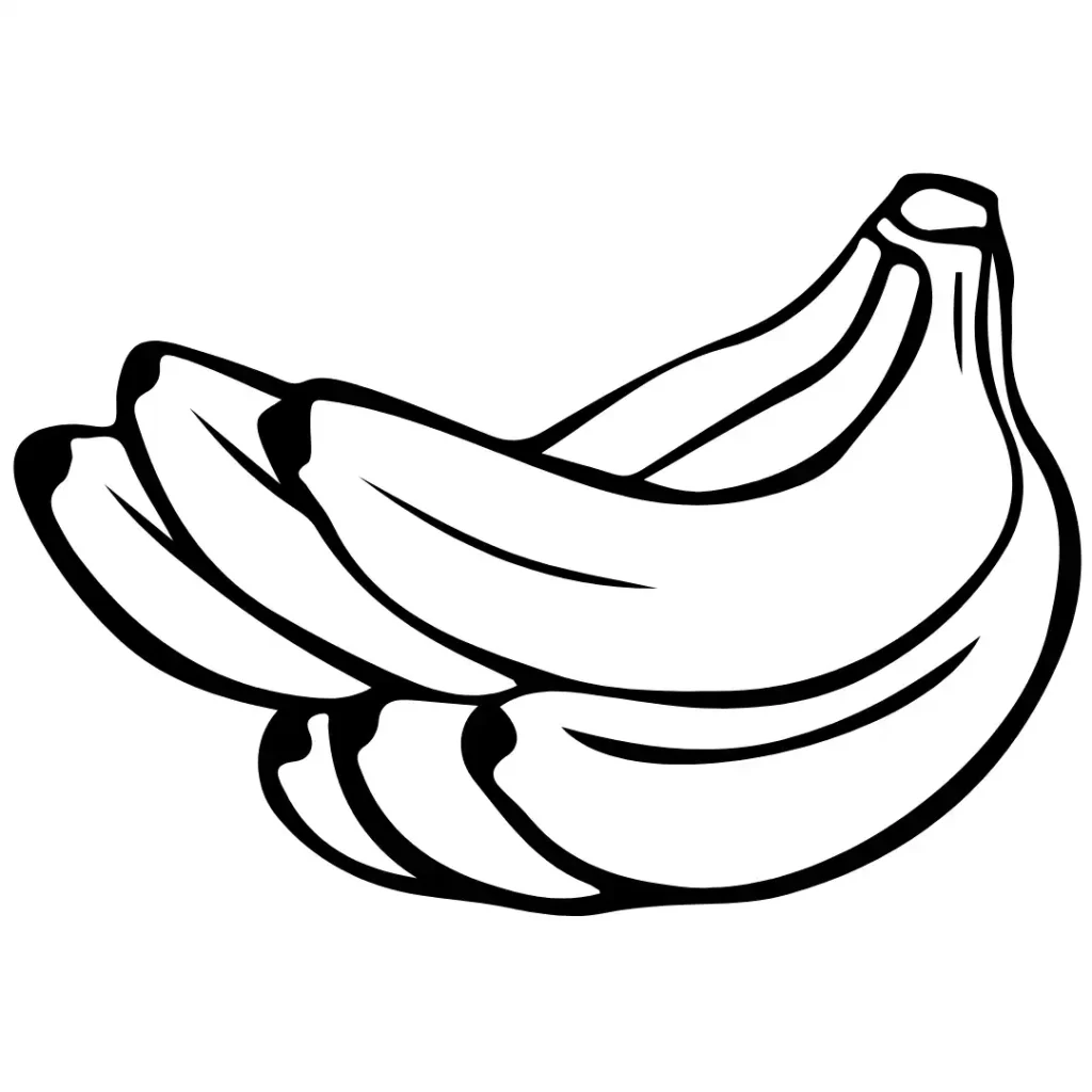 banana para colorir