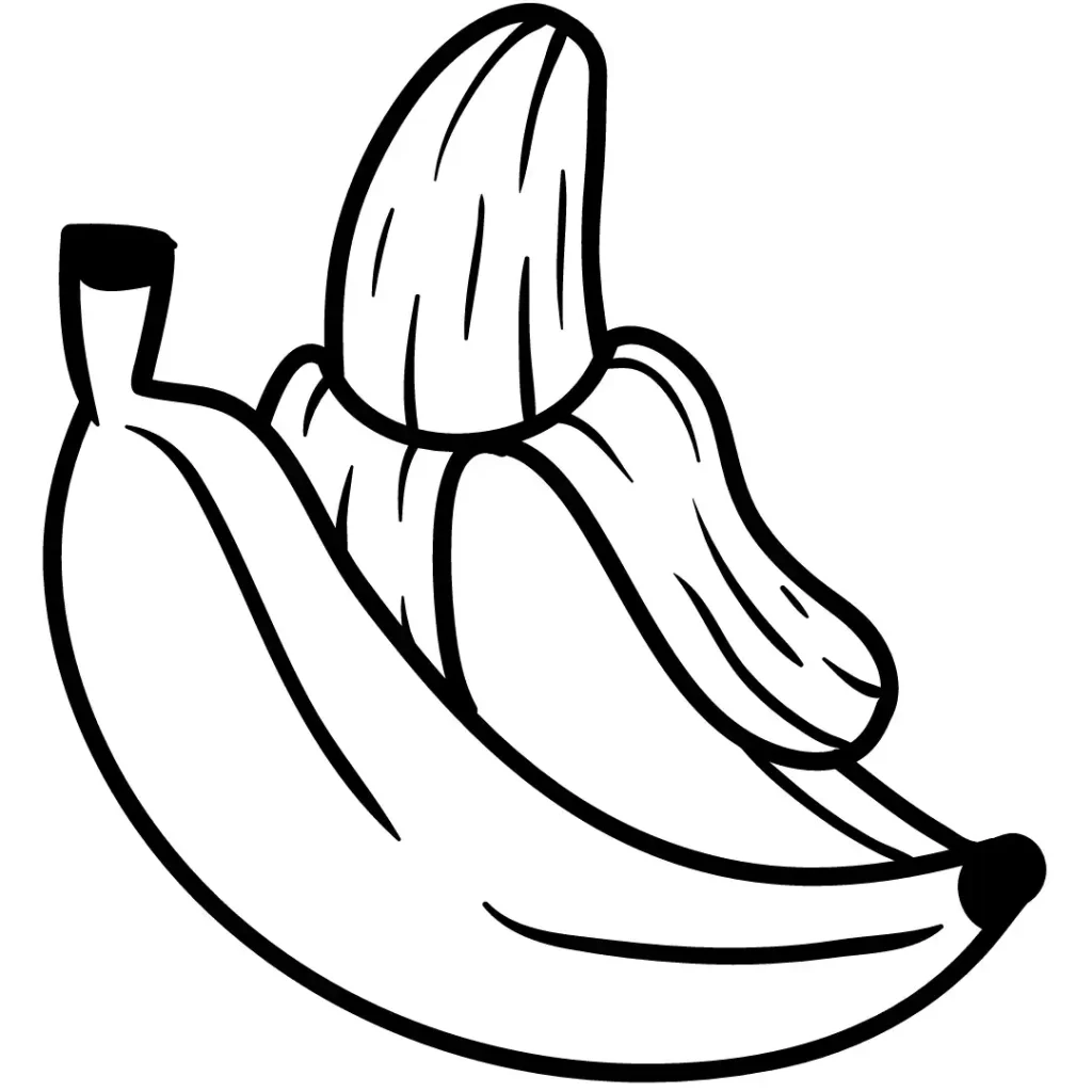 banana para colorir