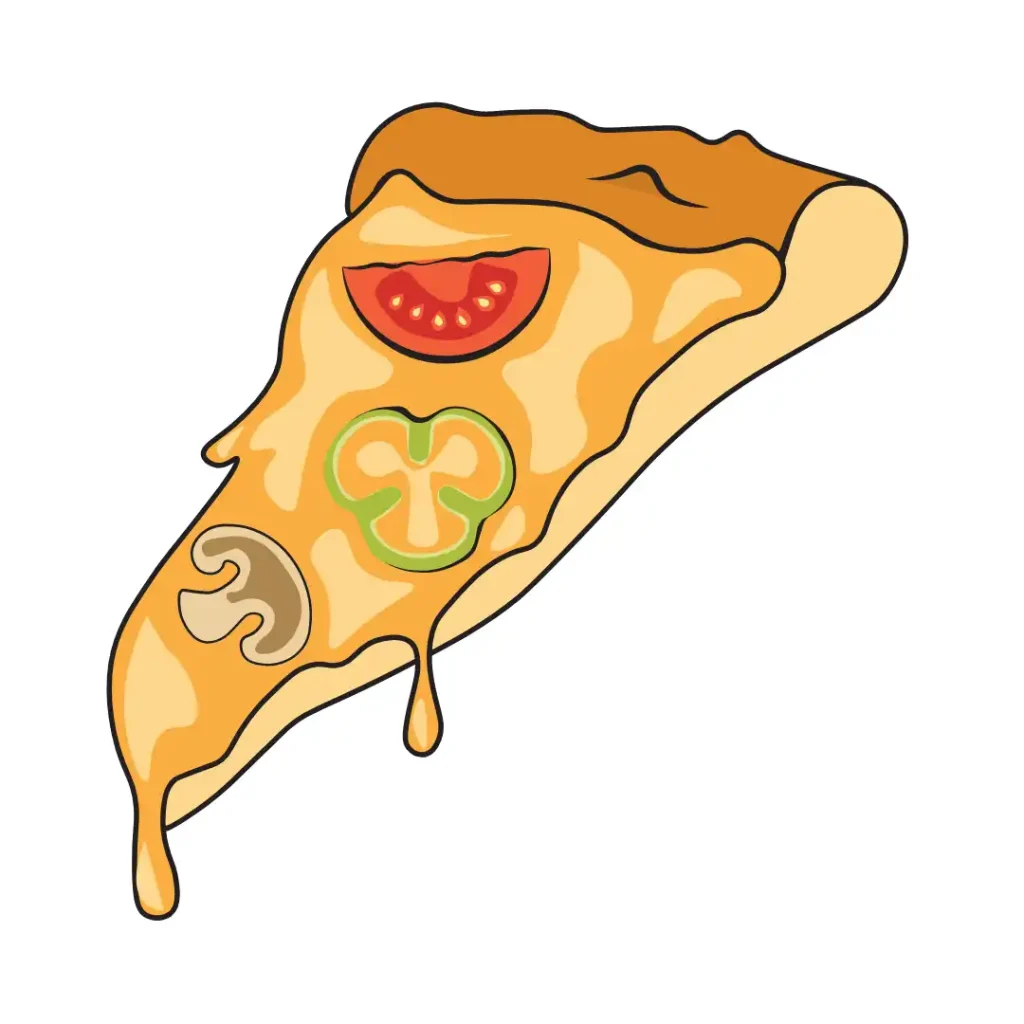 desenho de pizza para colorir